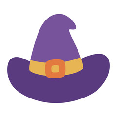 Witch hat halloween icon.