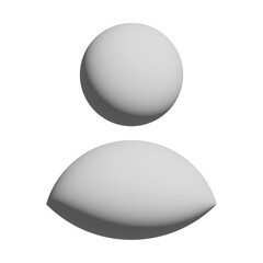 Vector flat illustration in grayscale. 3D avatar, user profile, person icon, gender neutral silhouette, profile picture. Suitable for social media profiles, icons, screensavers and as a template.