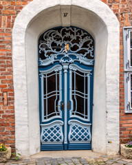 Old colorful wooden door