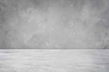 Gray concrete wall floor background with copy space