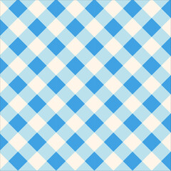 Gingham seamless pattern.Checkered tartan plaid repeat pattern in blue.Geometric vector illustration background wallpaper