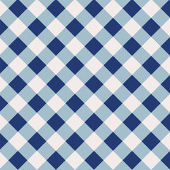 Gingham seamless pattern.Checkered tartan plaid repeat pattern in navy blue.Geometric vector illustration background wallpaper.