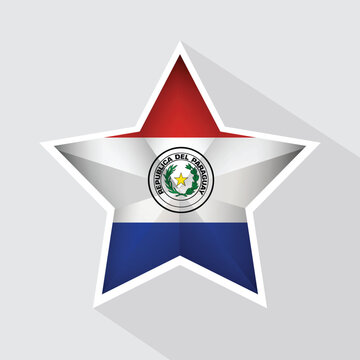 recommend clip art: Paraguay Flag Star Shape Icon