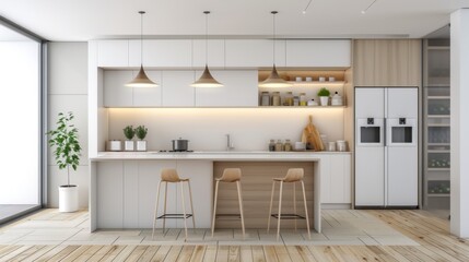 Modern kitchen with clean lines and bright decor