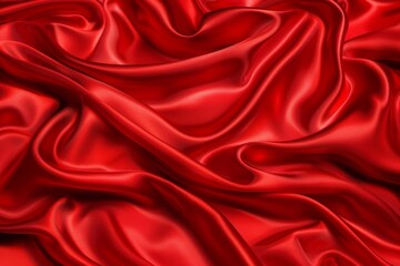 Obraz premium Luxurious red silk fabric texture with elegant drapes