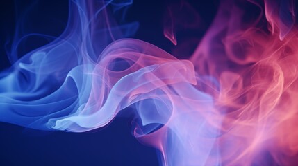 Fototapeta premium Abstract wave of colorful smoke on dark background