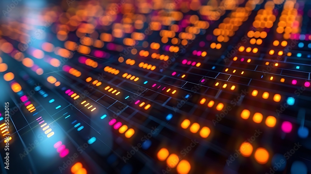 Aufkleber Mesmerizing Bokeh Lights - A Captivating Display of Vibrant Colors and Reflections