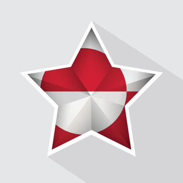 recommend clip art: Greenland Flag Star Shape Icon
