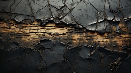 Closeup of rough uneven texture with cracks as abstract background