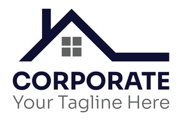 House roof shape logo