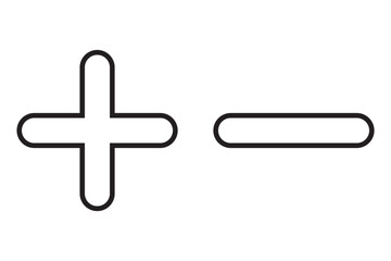 Obraz premium Simple plus and minus icon