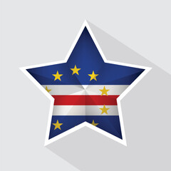 Cape Verde Flag Star Shape Icon