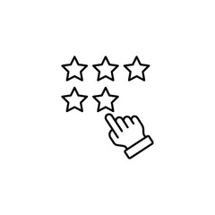 Rating System icon design with white background stock illustration