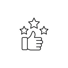 Customer Feedback icon design with white background stock illustration