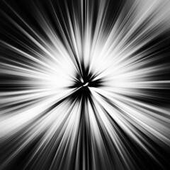 Black and white zoom motion effect. Abstract background.