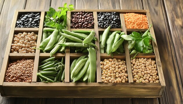 Caja con verduras.