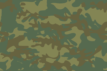 Fototapeta premium Camouflage Seamless Vector. Green Repeat Pattern. Vector Brown Texture. Brown Camo Paint. Seamless Splash. Digital Beige Camouflage. Fabric Military Camoflage. Camo Urban Grunge. Woodland Tree Print.