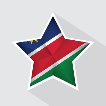 recommend clip art: Namibia Flag Star Shape Icon