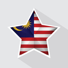 Malaysia Flag Star Shape Icon