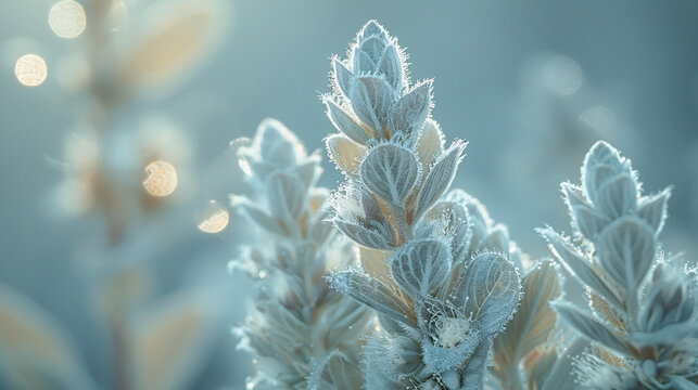 A close-up of fuzzy mullein leaves against a blurred background, their velvety texture and silvery hairs capturing the light in an abstract representation of this traditional medicinal herb.