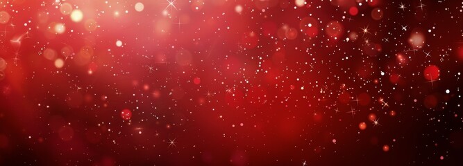 Red And White Abstract Background With Stars And Light Streaks