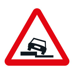 DANGER TRAFFIC SIGNS OF SPAIN, P-30 - Uneven road - SVG