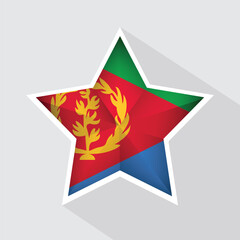 Eritrea Flag Star Shape Icon