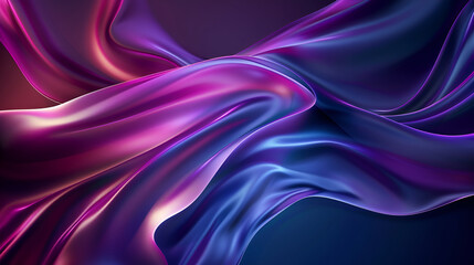 Obraz premium abstract background with smooth lines in blue and purple colors, 3d render ,A colorful abstract background with vibrant wavy lines