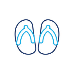 sandal colored line icon vector design good for web or mobile app