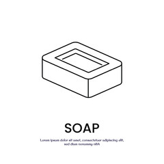 soap thin outline icon vector design good for web or mobile app