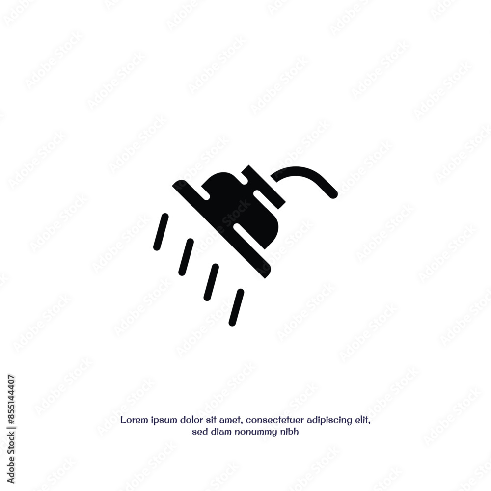 Poster shower solid icon vector design good for web or mobile app
