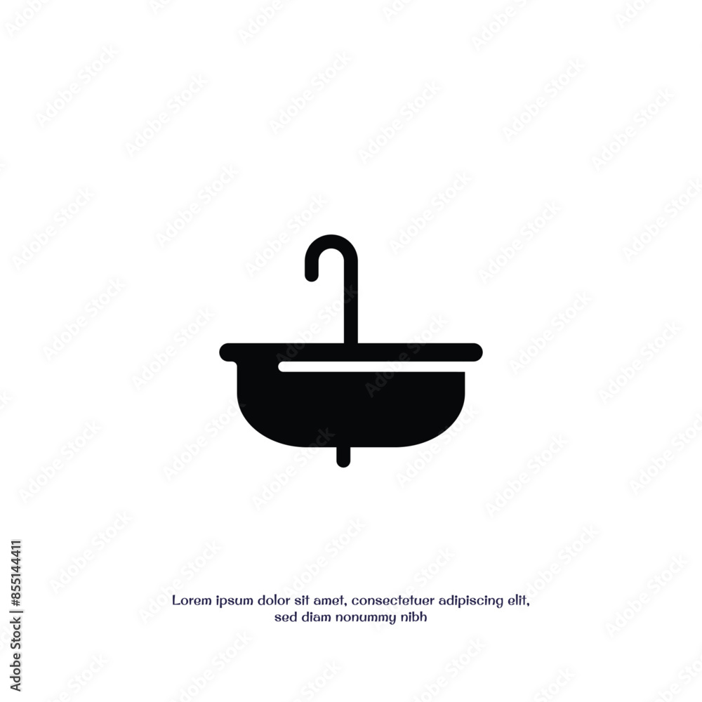 Poster sink solid icon vector design good for web or mobile app