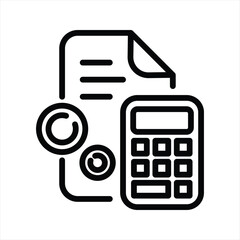 Accounting Finance simple line icon
