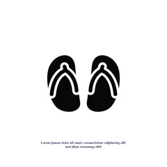 sandal solid icon vector design good for web or mobile app