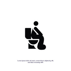 defecate solid icon vector design good for web or mobile app