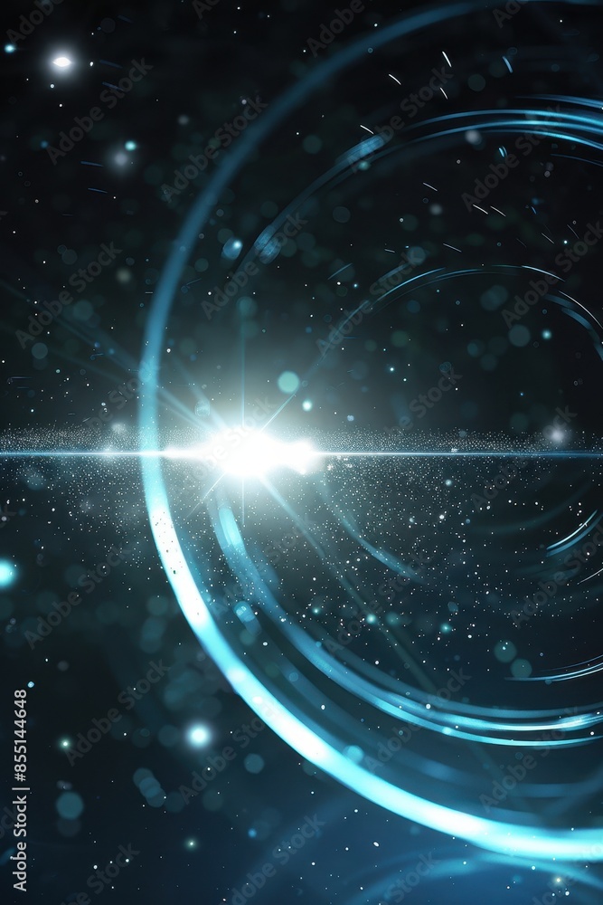 Canvas Prints glowing light, abstract circle for technology and design.