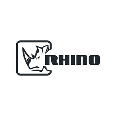 Rhino logo design vector illustration