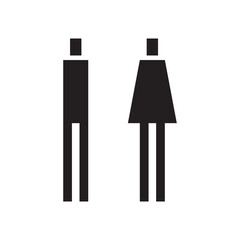 Graphic sign for man and woman isolated icon vector