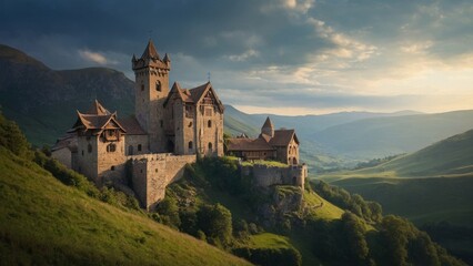 Medieval castle in summer
