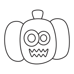 pumpkin halloween line icon.