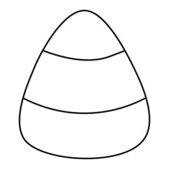 candy corn, sweets candy Halloween line icon.