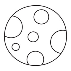 Fototapeta premium cartoon halloween moon line icon.