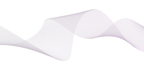 Abstract wavy lines flowing curve gradient color on transparent background. Abstract white background colorful lines. modern wavy stripes on white background isolated.