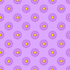 seamless pattern with camomiles