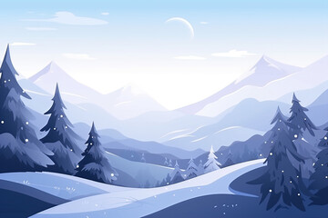 Snowy Landscape in Winter