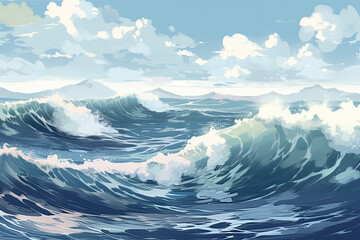 Fototapeta premium winter ocean landscape