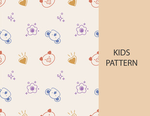 cute children pattern. cute kid pattern. cute seamless pattern design