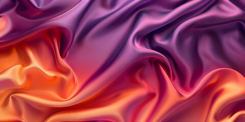 Obraz premium Smooth gradient from sunset orange to deep purple, creating a dramatic and captivating backdrop, perfect for evening wear or luxury accessories