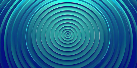 Obraz premium Abstract circular patterns in a gradient from turquoise to deep blue, creating a modern and eye-catching background, ideal for tech gadgets or creative tools