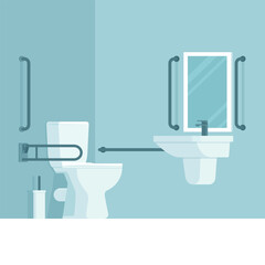 Accessible bathroom for disabled people